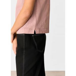 Whistles Dusty Pink Willa V Neck Cap Sleeve Tee
